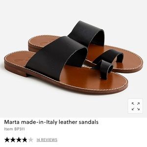 J. Crew Marta Made-in-Italy Leather Sandals